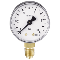 Burkert Bourdon Tube Pressure Gauge, TAU001